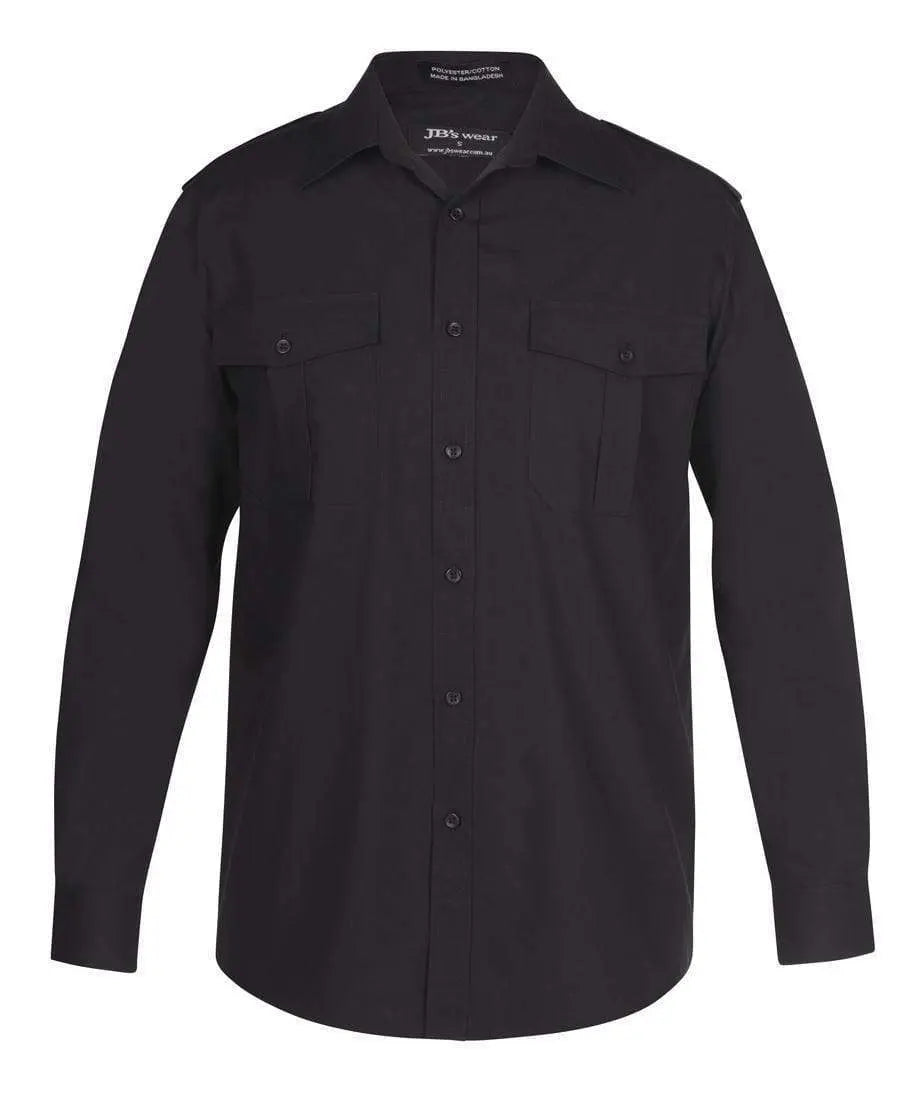 Jb's Wear Corporate Wear Black Full Sleeves / XS JB'S Long Sleeve & Short Sleeve Epaulette Shirt 6E